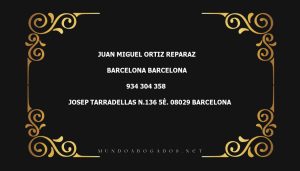 abogado Juan Miguel Ortiz Reparaz en la localidad de Barcelona