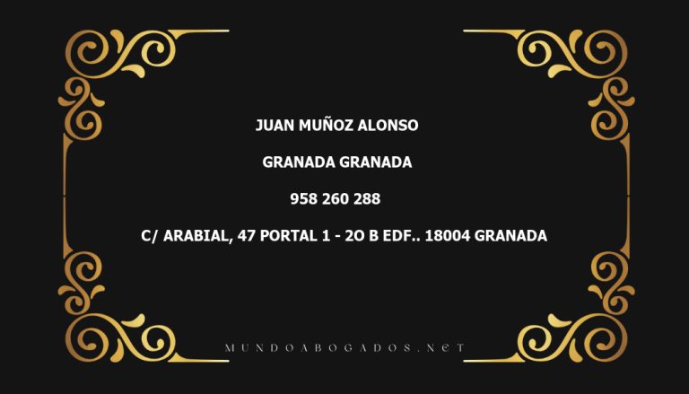 abogado Juan Muñoz Alonso en la localidad de Granada