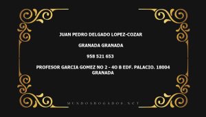 abogado Juan Pedro Delgado Lopez-Cozar en la localidad de Granada