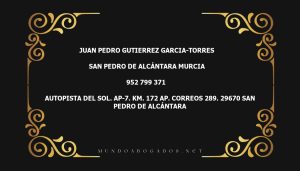 abogado Juan Pedro Gutierrez Garcia-Torres en la localidad de San Pedro de Alcántara