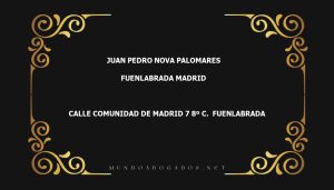 abogado Juan Pedro Nova Palomares en la localidad de Fuenlabrada