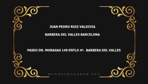 abogado Juan Pedro Ruiz Valdivia en la localidad de Barbera del Valles