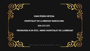 abogado Juan Perán Ortega en la localidad de Hospitalet de Llobregat