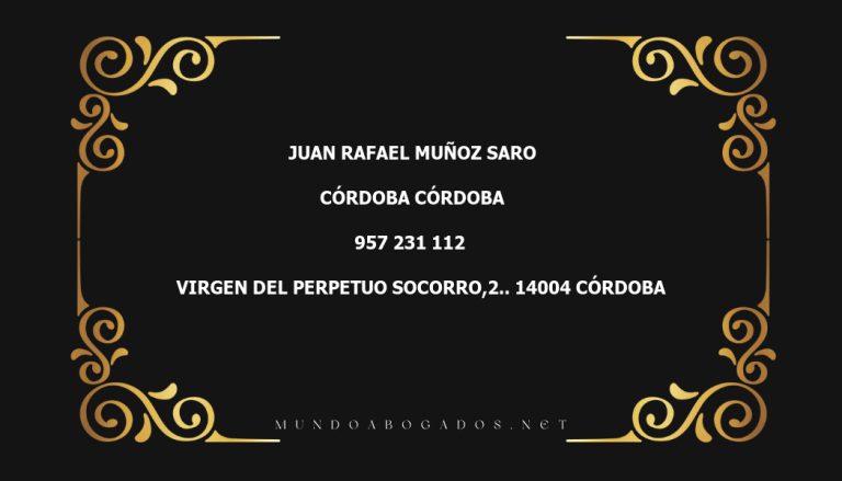 abogado Juan Rafael Muñoz Saro en la localidad de Córdoba