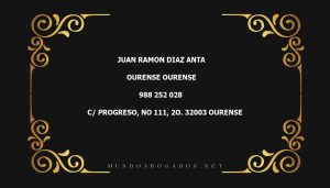 abogado Juan Ramon Diaz Anta en la localidad de Ourense