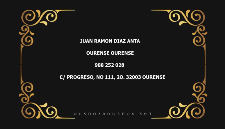 abogado Juan Ramon Diaz Anta en la localidad de Ourense