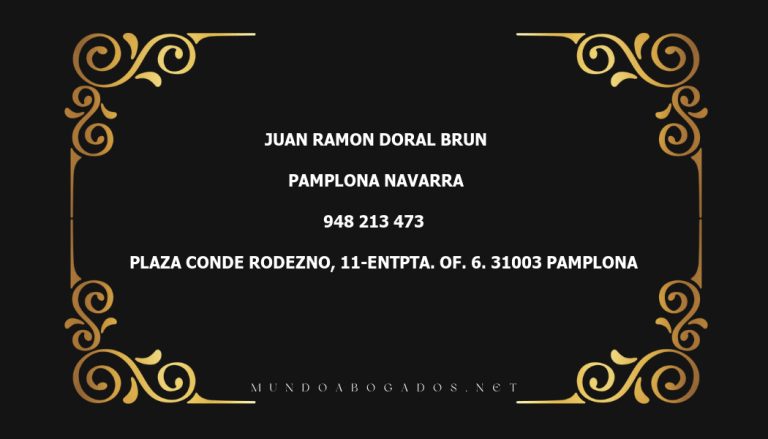 abogado Juan Ramon Doral Brun en la localidad de Pamplona