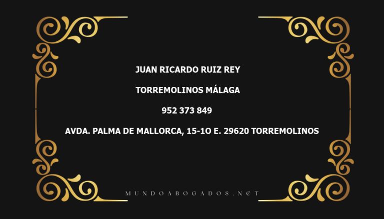 abogado Juan Ricardo Ruiz Rey en la localidad de Torremolinos