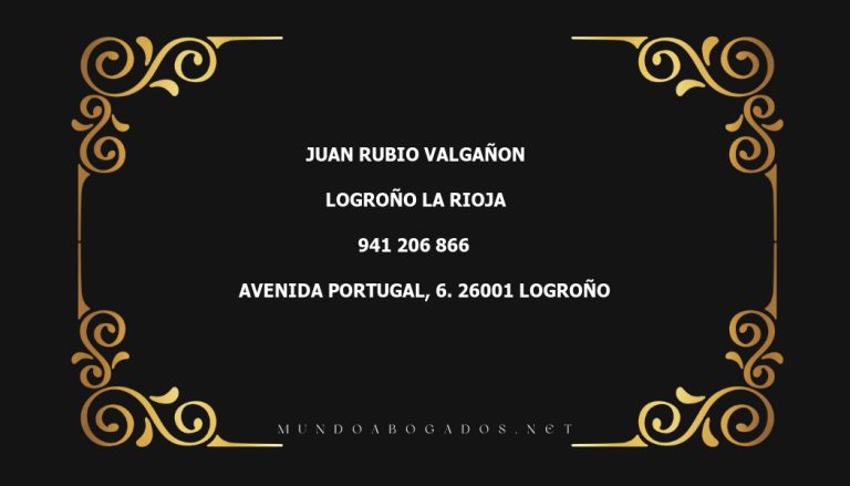 abogado Juan Rubio Valgañon en la localidad de Logroño