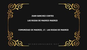 abogado Juan Sanchez Cortes en la localidad de Las Rozas de Madrid