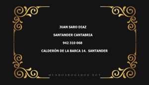 abogado Juan Saro Diaz en la localidad de Santander