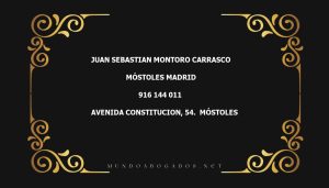 abogado Juan Sebastian Montoro Carrasco en la localidad de Móstoles