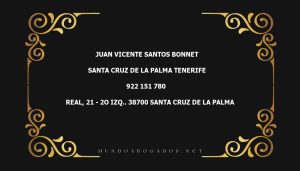 abogado Juan Vicente Santos Bonnet en la localidad de Santa Cruz de la Palma