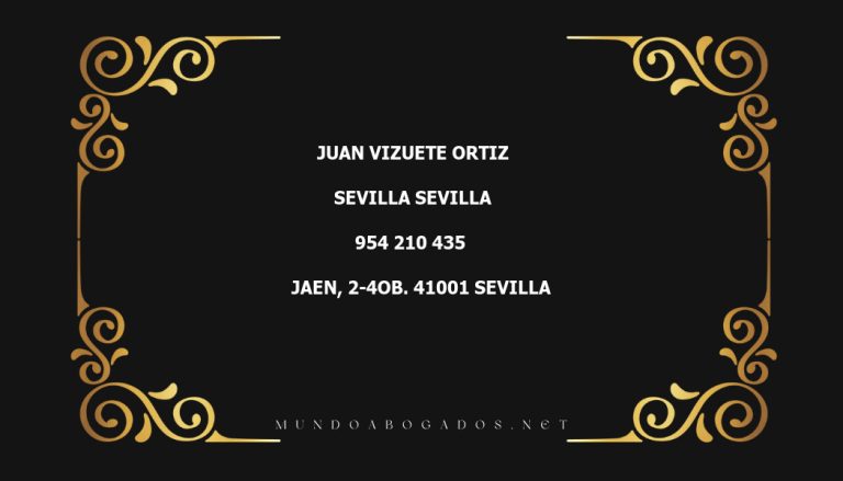 abogado Juan Vizuete Ortiz en la localidad de Sevilla