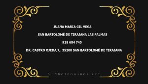 abogado Juana Maria Gil Vega en la localidad de San Bartolomé de Tirajana