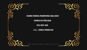 abogado Juana Maria Madrona Gallego en la localidad de Manilva