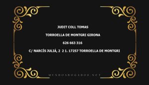 abogado Judit Coll Tomas en la localidad de Torroella de Montgri