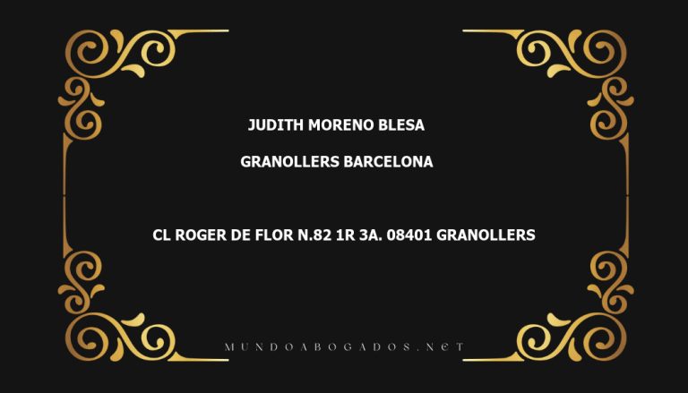 abogado Judith Moreno Blesa en la localidad de Granollers