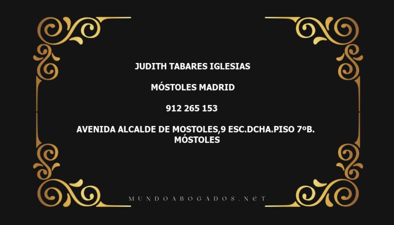 abogado Judith Tabares Iglesias en la localidad de Móstoles