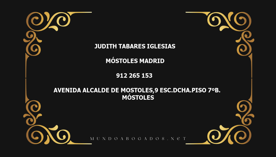 abogado Judith Tabares Iglesias en la localidad de Móstoles