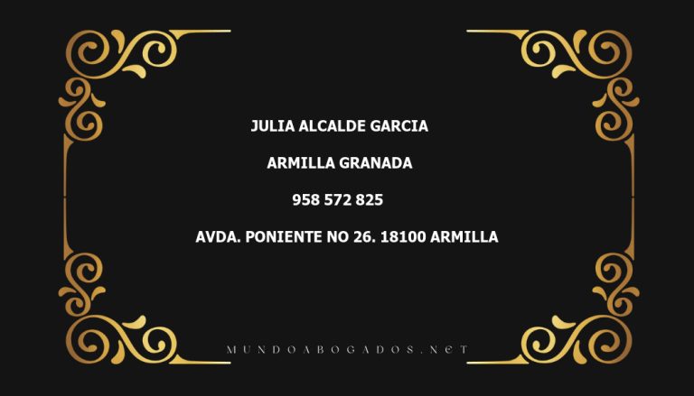 abogado Julia Alcalde Garcia en la localidad de Armilla