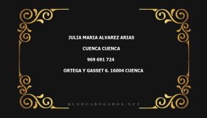 abogado Julia Maria Alvarez Arias en la localidad de Cuenca