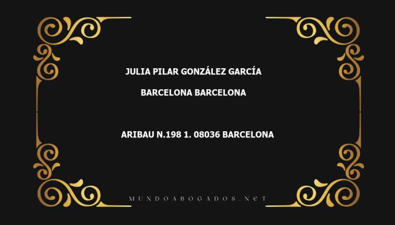 abogado Julia Pilar González García en la localidad de Barcelona