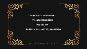 abogado Julia Rubiales Martinez en la localidad de Villacarrillo