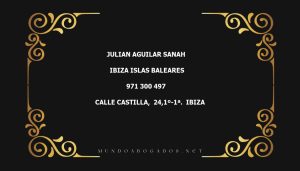 abogado Julian Aguilar Sanah en la localidad de Ibiza