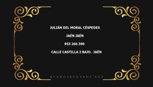 abogado Julián Del Moral Céspedes en la localidad de Jaén