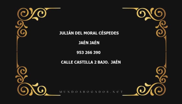 abogado Julián Del Moral Céspedes en la localidad de Jaén