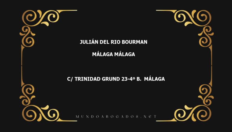 abogado Julián Del Rio Bourman en la localidad de Málaga