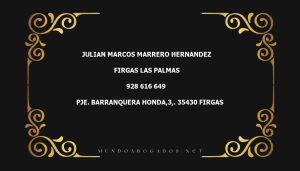 abogado Julian Marcos Marrero Hernandez en la localidad de Firgas