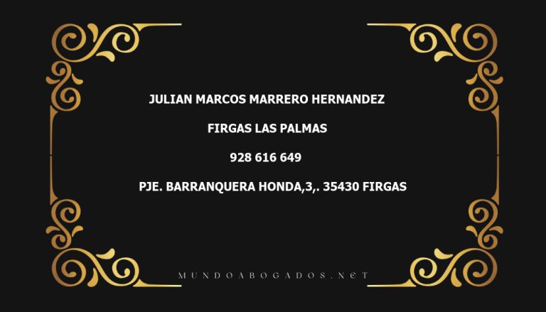 abogado Julian Marcos Marrero Hernandez en la localidad de Firgas