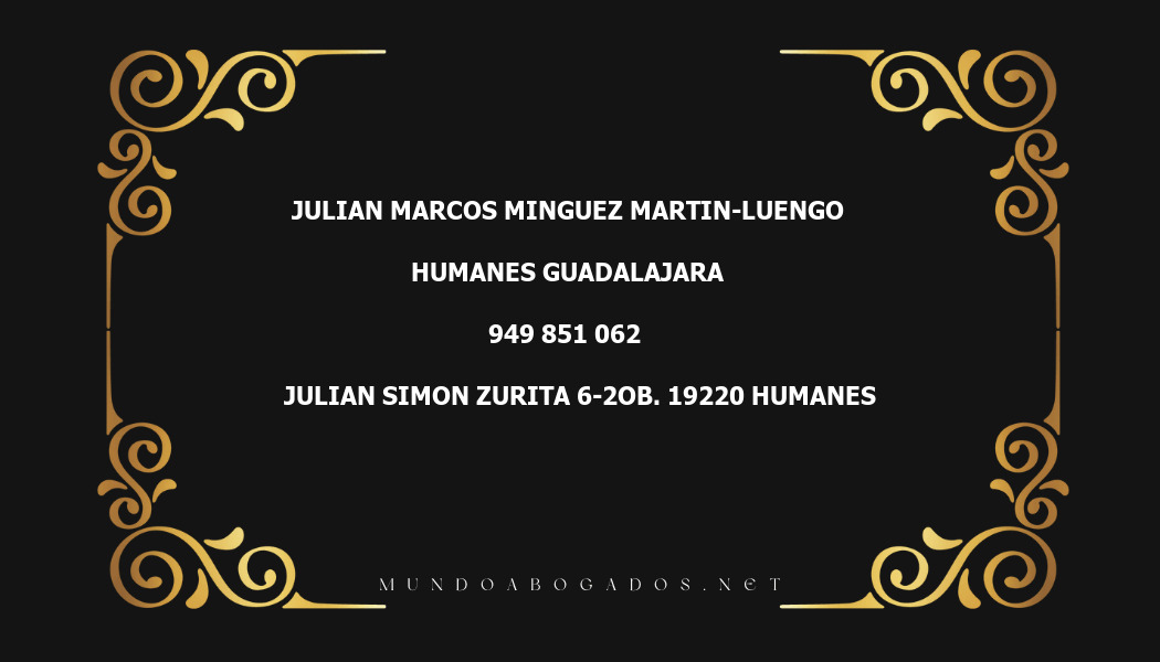 abogado Julian Marcos Minguez Martin-Luengo en la localidad de Humanes