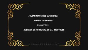 abogado Julian Martinez Gutierrez en la localidad de Móstoles