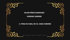 abogado Julian Pérez Rodriguez en la localidad de Ourense