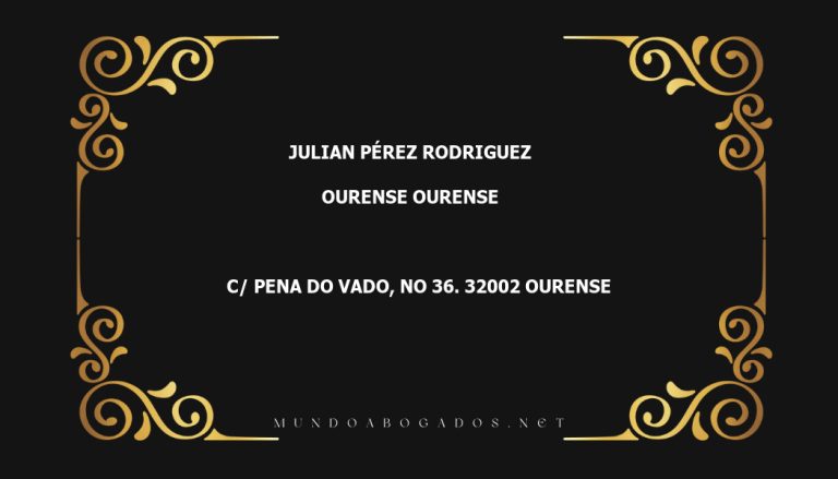 abogado Julian Pérez Rodriguez en la localidad de Ourense