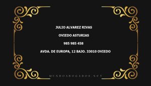 abogado Julio Alvarez Rivas en la localidad de Oviedo