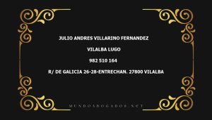 abogado Julio Andres Villarino Fernandez en la localidad de Vilalba