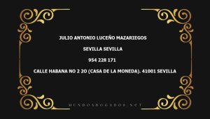 abogado Julio Antonio Luceño Mazariegos en la localidad de Sevilla