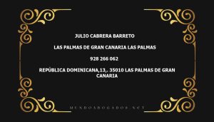 abogado Julio Cabrera Barreto en la localidad de Las Palmas de Gran Canaria