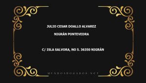 abogado Julio Cesar Doallo Alvarez en la localidad de Nigrán