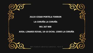 abogado Julio Cesar Portela Torron en la localidad de La Coruña