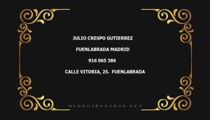 abogado Julio Crespo Gutierrez en la localidad de Fuenlabrada