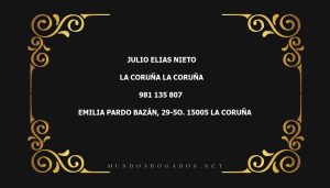 abogado Julio Elias Nieto en la localidad de La Coruña