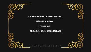 abogado Julio Fernando Mendo Buetas en la localidad de Málaga