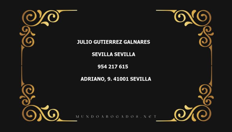 abogado Julio Gutierrez Galnares en la localidad de Sevilla