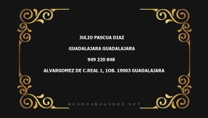 abogado Julio Pascua Diaz en la localidad de Guadalajara