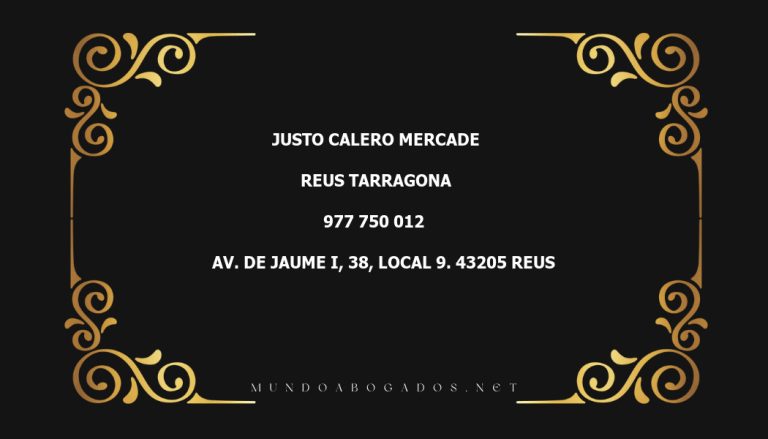 abogado Justo Calero Mercade en la localidad de Reus